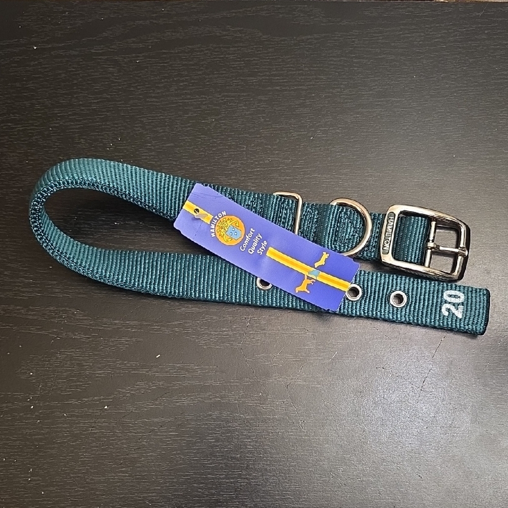 Hamilton Dark Green Dog Collar